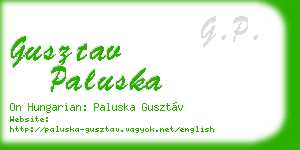 gusztav paluska business card